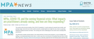 MPAs, COVID-19, and the coming financial crisis: What impacts are practitioners already seeing, and how are they responding?