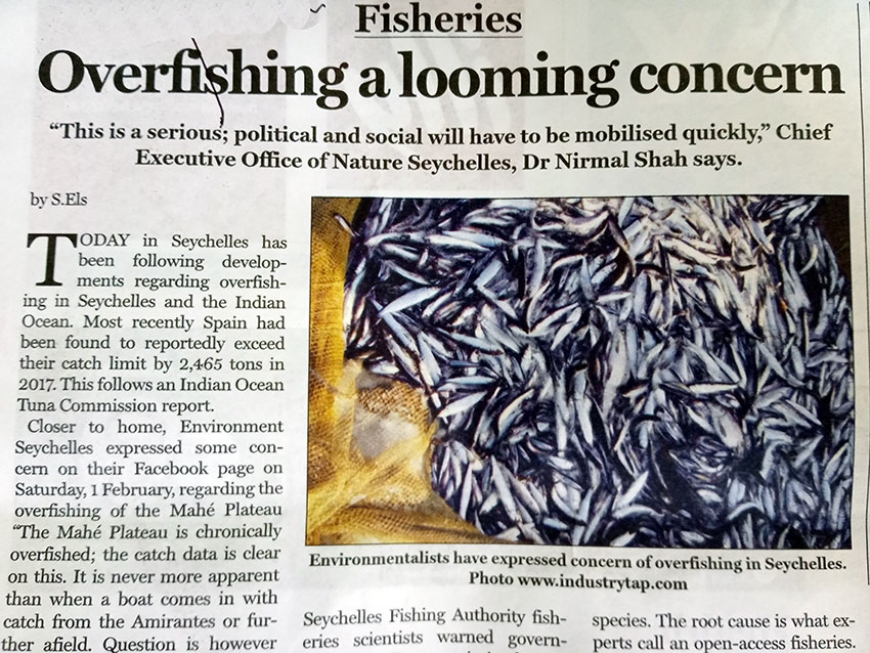 Today in Seychelles: Overfishing a looming concern
