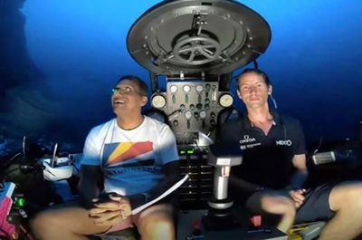 President Faure makes historic address from 120 metres below the ocean surface (Source: Statehouse Seychelles)